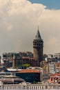 Galata Tower in Beyoglu Istanbul Turkey Royalty Free Stock Photo