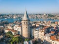 Galata tower. Istanbul aerial view Royalty Free Stock Photo