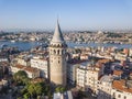 Galata tower. Istanbul city aerial view Royalty Free Stock Photo