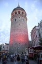 Galata Tower in the sunset, Istanbul, Turkey