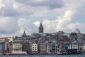 Galata Tower Turk, the tallest and oldest tower in Istanbul, Turkey Royalty Free Stock Photo