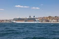 Galataport with a cruise ship. Galataport Istanbul. Royalty Free Stock Photo