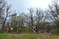 GALATI, ROMANIA - APRIL 05: Unknown racers on the competition of Royalty Free Stock Photo