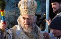 GALATI, ROMANIA -JANUARY 06,2015 : Casian Craciun His Eminence, Archbishop of Lower Danube during the Epiphany