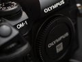 Galati, Romania - January 12, 2023: OM System presenting the new M43 mirrorless camera OM-1 to local photographers Royalty Free Stock Photo