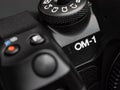 Galati, Romania - January 12, 2023: OM System presenting the new M43 mirrorless camera OM-1 to local photographers Royalty Free Stock Photo