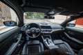 Galati, Romania - July 4, 2020: 2020 Blue BMW 3 Series G20 M340i xDrive Steptronic interior Royalty Free Stock Photo