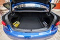 Galati, Romania - July 4, 2020: 2020 Blue BMW 3 Series G20 M340i xDrive Steptronic trunk opened Royalty Free Stock Photo
