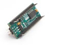 Galati, Romania - July 12, 2021: Original Arduino Nano board for the implementation of electronics and robotics projects. Isolated Royalty Free Stock Photo