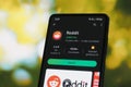 Galati, Romania - July 11, 2022: Reddit application available on Google Play Store for Android Royalty Free Stock Photo