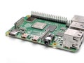 Galati, ROMANIA - March 20, 2020: Close-up of a Raspberry Pi 4 Model-B. The Raspberry Pi is a credit-card-sized single-board