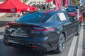 Galati, Romania - September 15, 2019: Black or Dark Gray Kia Stinger GT facelift rear view