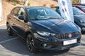 Galati, Romania - September 15, 2019: Black Fiat Tipo facelift front view