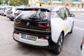 Galati, Romania - September 15, 2021: 2021 Electric car BMW i3 rear view