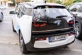 Galati, Romania - September 15, 2021: 2021 Electric car BMW i3 rear view