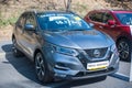 Galati, Romania - September 15, 2019: Gray Nissan Qashqai facelift front view