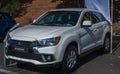 Galati, Romania - September 15, 2019: White Mitsubishi RVR ASX 3 facelift front view