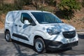 Galati, Romania - September 15, 2019: White Opel Combo facelift front view