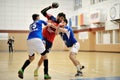 GALATI, ROUMANIA - MARCH 19: Unidentified players in action at R Royalty Free Stock Photo