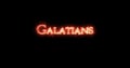 Galatians written with fire. Loop