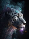 galaxies, shape of a tiger, nebulae, generative ai