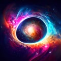 Galaxy. Abstract space background. Starry outer space texture. 3D rendering AI generated Royalty Free Stock Photo