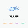 Galaxy, astronomy, planets, system, universe 5 Color Line Web Icon Template isolated on white. Vector illustration Royalty Free Stock Photo