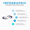 Galaxy, astronomy, planets, system, universe Infographics Template for Website and Presentation. GLyph Gray icon with Blue