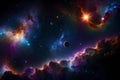 GALAXY BACKGROUND generated by AI tool Royalty Free Stock Photo