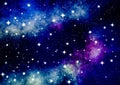 Galaxy background with stars and stardust Royalty Free Stock Photo