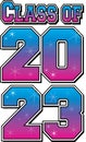 Galaxy Bold Class of 2023 Stacked Logo Royalty Free Stock Photo