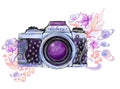 Galaxy camera with stars and planet zoom, Sublimation Prints, Wall Prints, Print on Demand