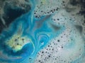 Colourful bath bomb water