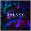 Galaxy Cosmic Watercolor Texture Vector