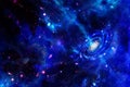 Galaxy-emitting substance and molecular clouds