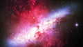 Galaxy Exploration animation to Messier 82 - a starburst galaxy approximately 12 million light-years away in the constellation Urs