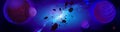 Galaxy explosion nebula space vector background