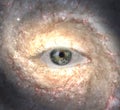 Galaxy Eye with Planet Earth Royalty Free Stock Photo