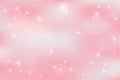 Galaxy fantasy background of cute bright star on pink candy color sky