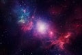 A galaxy filled with colorful stars and nebulae, surrounded by a dark and mysterious outer space. background Generative AI Royalty Free Stock Photo