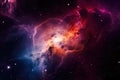 A galaxy filled with colorful stars and nebulae, surrounded by a dark and mysterious outer space. background Generative AI Royalty Free Stock Photo