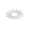 Galaxy fractal icon, isometric 3d style