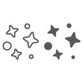 Galaxy line and glyph icon, universe and astronomy, space sign, vector graphics, a linear pattern on a white background.