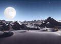 Galaxy, lunar landscapes, sky backgrounds with stars