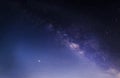 Galaxy milkyway in night sky background Royalty Free Stock Photo