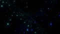 Galaxy revolves as viewer passes through at speed