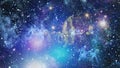 Galaxy and Nebula. Abstract space background. Elements of this Image Furnished by NASA. Royalty Free Stock Photo