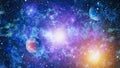 Galaxy and Nebula. Abstract space background. Elements of this Image Furnished by NASA. Royalty Free Stock Photo