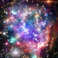 Galaxy, nebula and gas. The elements of this image furnished by NASA