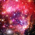 Galaxy, nebula and gas. The elements of this image furnished by NASA